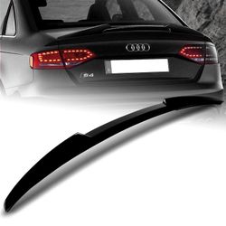 For 2009-2012 Audi A4 Quattro Sedan W-Power Pearl Black V-Style Trunk Spoiler -(2-SP-9007-APBK