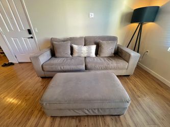Couch with Matching Ottoman
