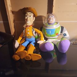 TOY STORY 2 DOLLS ~ WOODY 30" & BUZZ LIGHT YEAR 27" 1999 RARE & HARD TO FIND