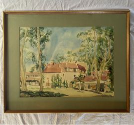 Original Art by Michael VonDrak - Watercolor Painting - 1974 - Frame 25x31”