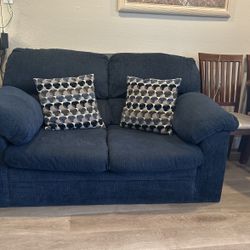 Blue Loveseat 