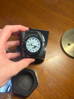 Custom Casio G-Shock Watch Black with grey Dial
