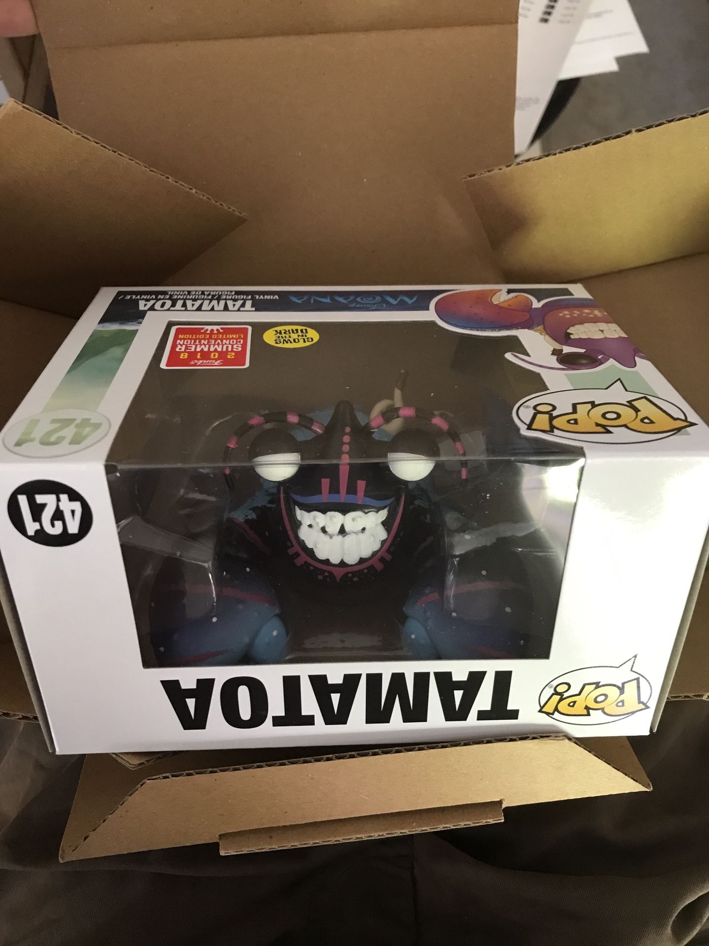 Funko pop limited edition Disney moana tamatoa crab glow in the dark