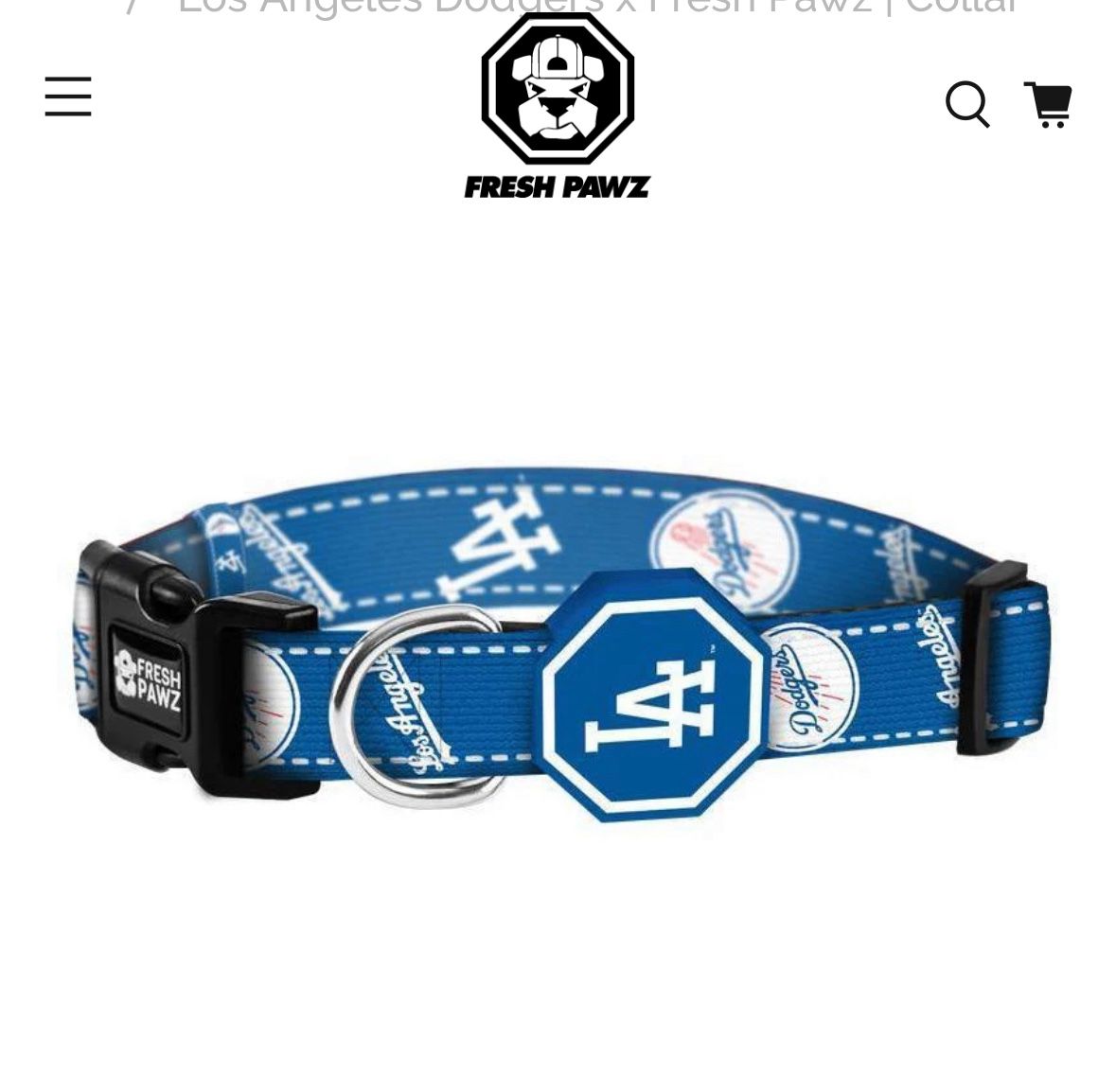 Los Angeles Dodgers Fresh Paws Dog Collar