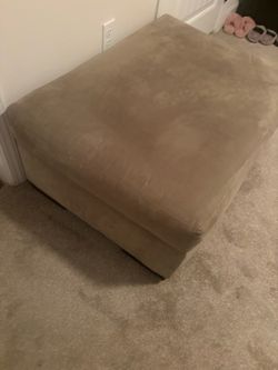 Suede ottoman