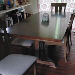 EUC Grey Farm House Table And Chairs