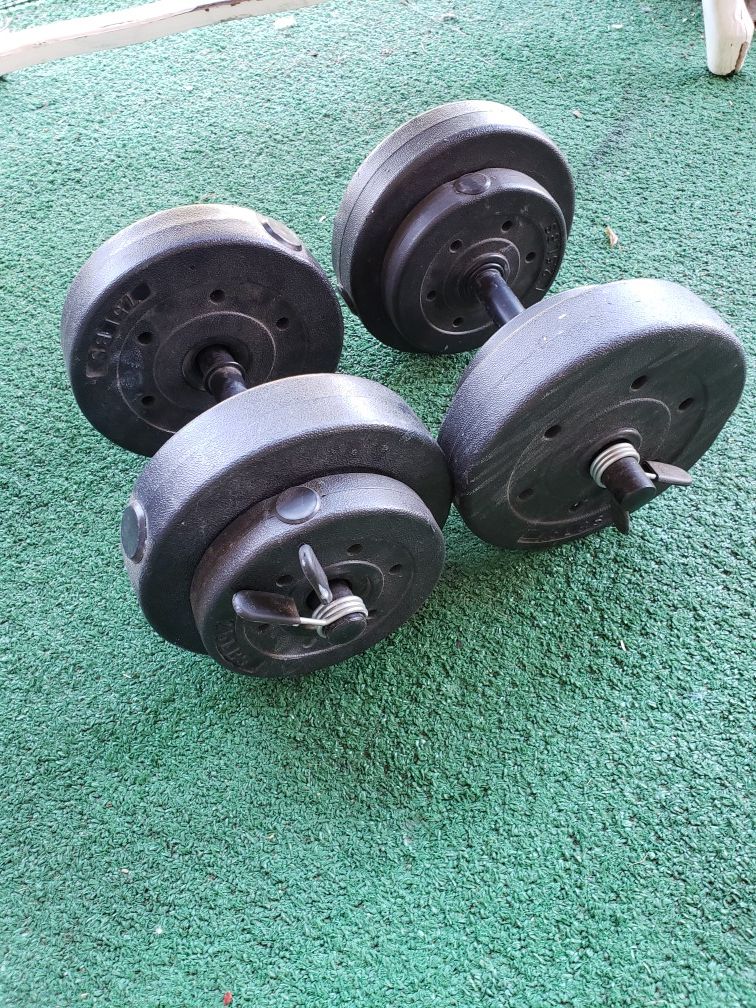 Gold's Gym Vinyl Dumbell Set 40 pds