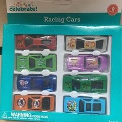 Way to Celebrate Metal Diecast Racing Cars 8 Pack Assorted, Party Toys