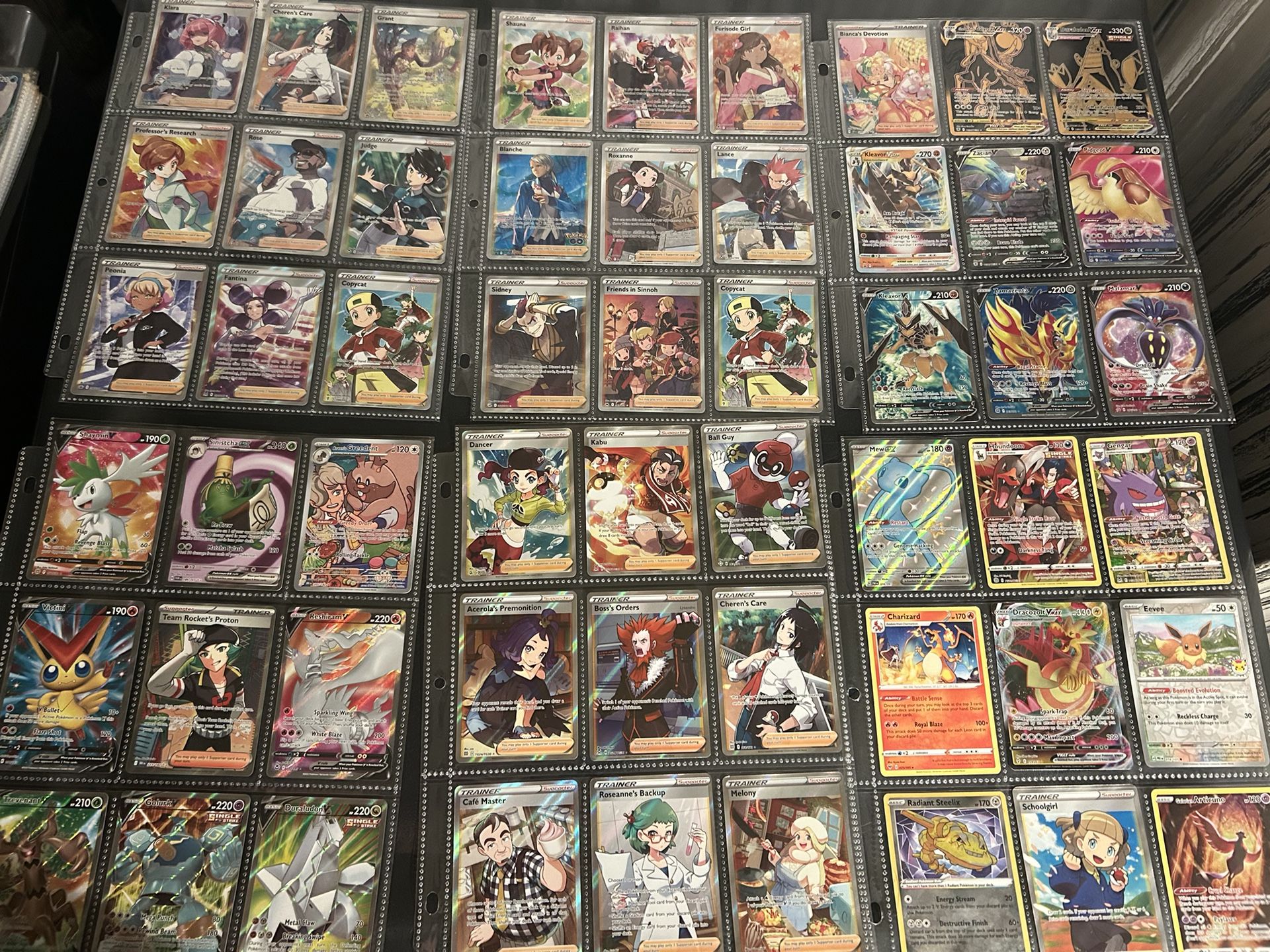 Pokémon Tcg Binder Full Of Vmax, V Star, TGs, Full Art Trainers, Radiants, Baby Shinies