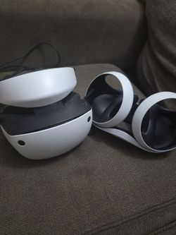 Playstation vr2 with controller charger.