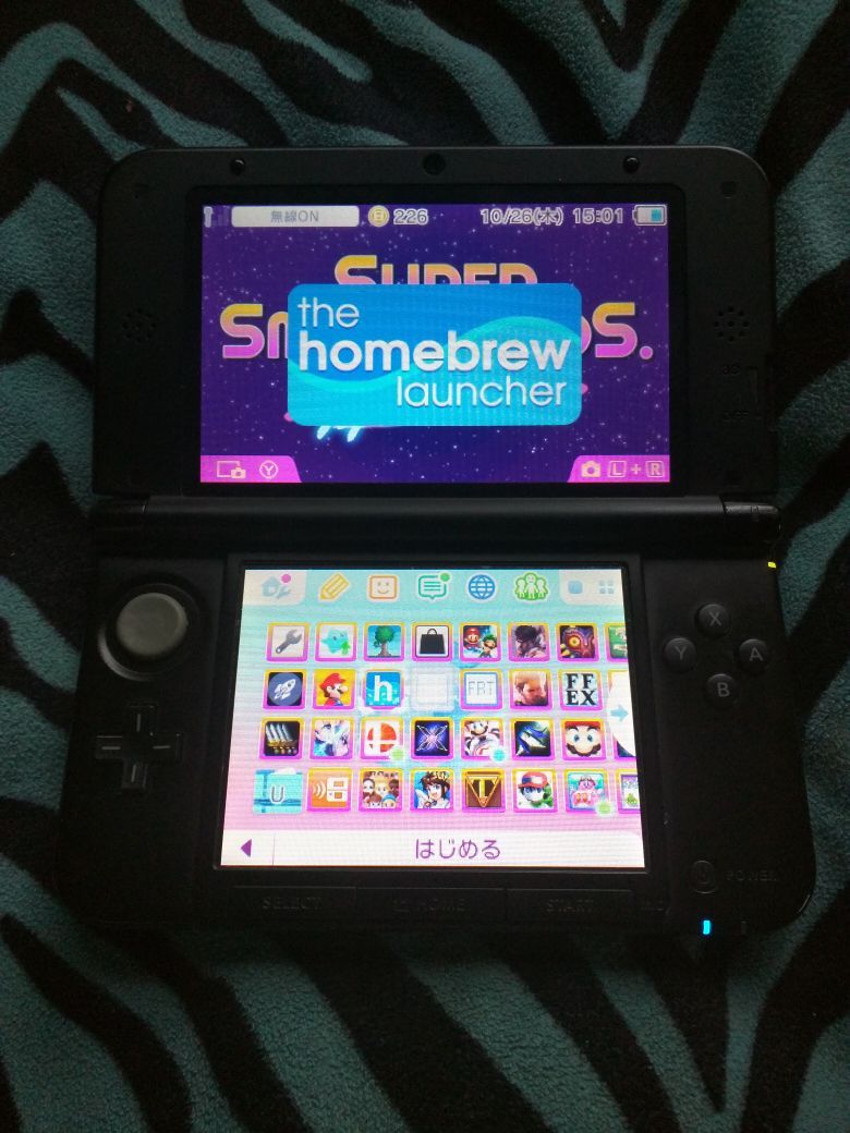 ((Need gone ASAP!)) Nintendo 3ds LL Japanese imported {Ver. 11.2.0-35J Custom Firmware! Homebrew!, 3ds games, virtual console included dlc!}