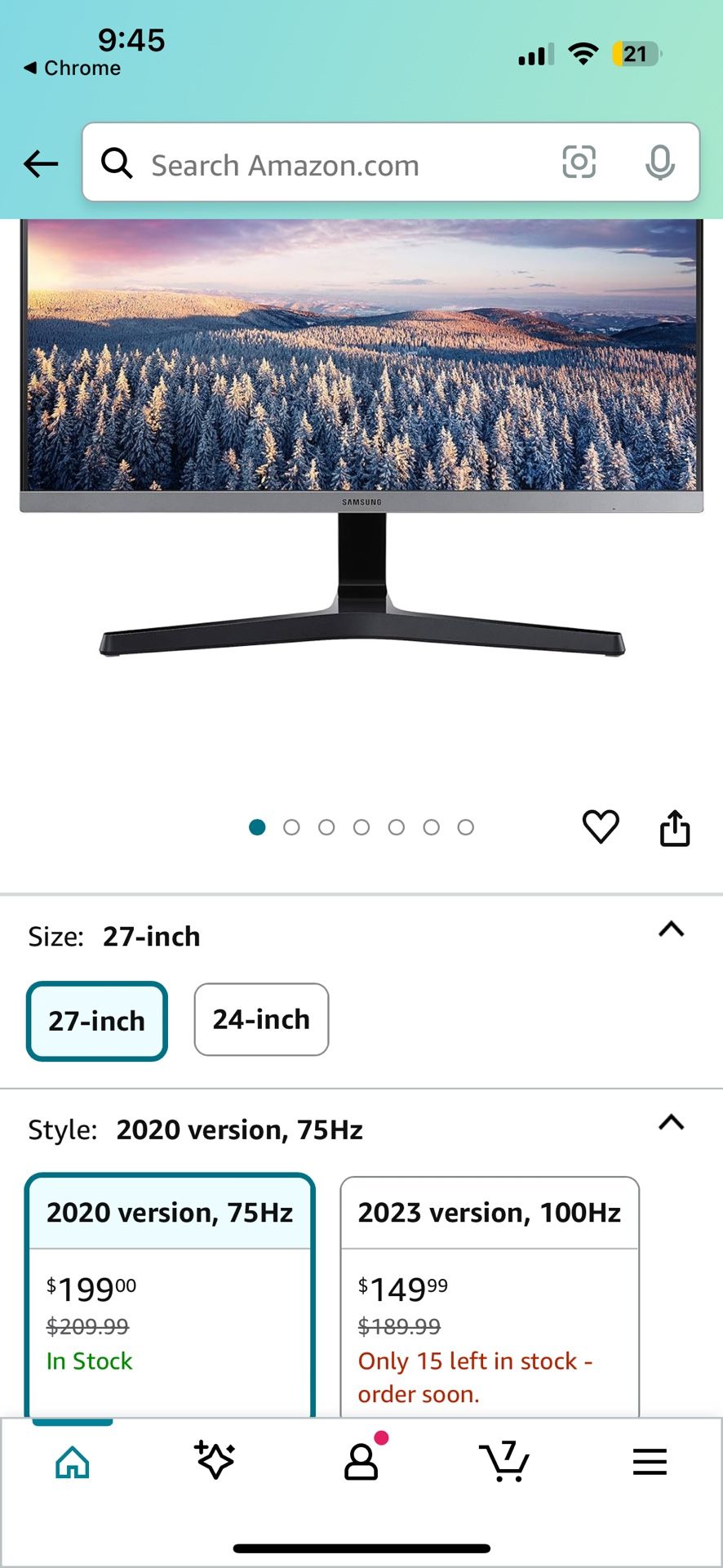 Samsung 27 Inch IPS Monitor 75hz