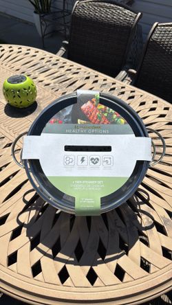 Master Class Healthy Options 2  Tier Steamer Set 12 inch diameter 5.7 quart capacity
