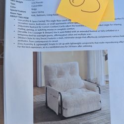 Futon Sofa Bed Couch with Adjustable Backrest, Bean Bag Chairs