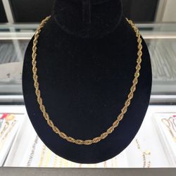 10k Solid Gold Rope Chain 53 Grams 24 Long Layaway Available 10% Dwon If You Interested Please Make Sure You Ask For Maribel Thank You 
