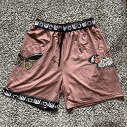 Brown Butterfly Shorts