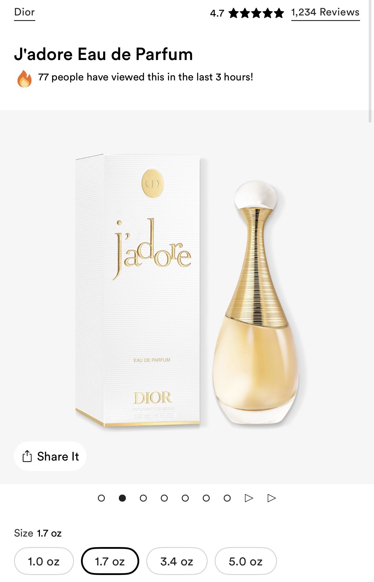 Dior J'adore Eau de Parfum
