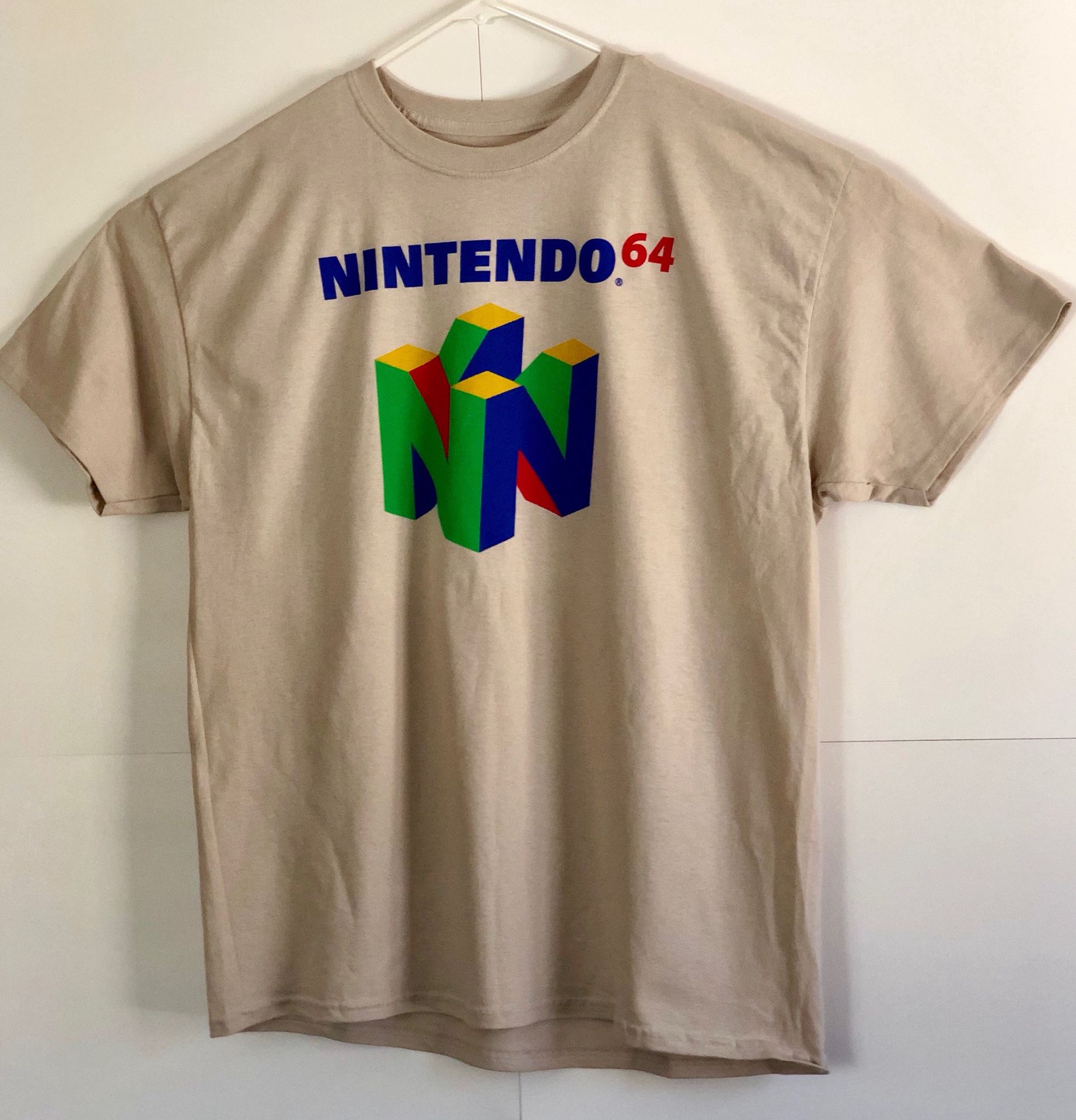 Nintendo 64 Beige Short Sleeve T shirt Size XL