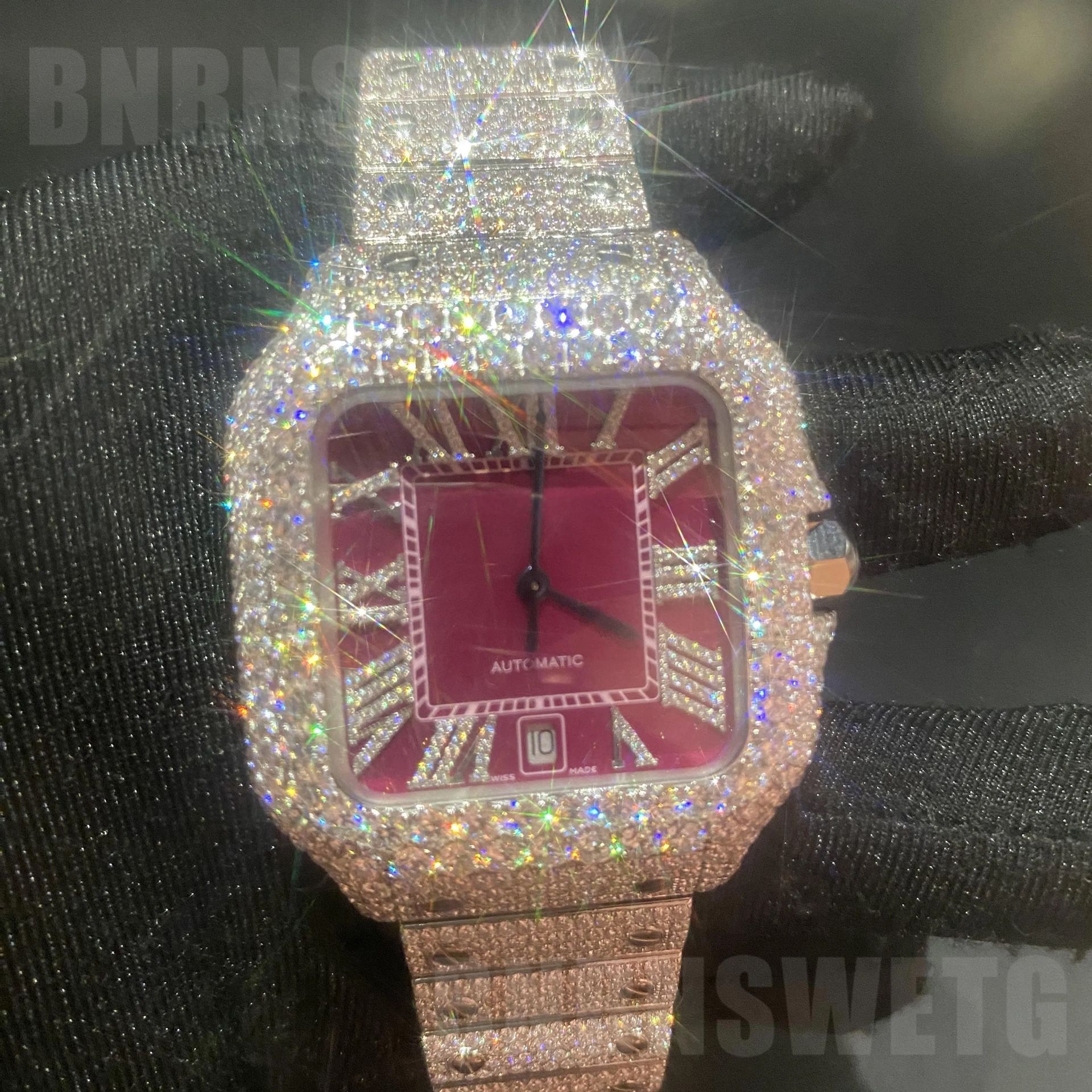 Buss Down Mossanite Cartier watch 41mm