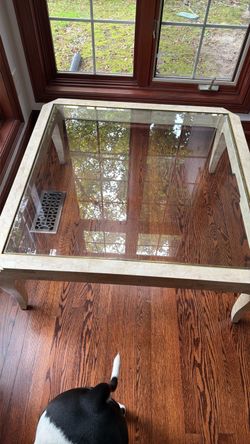 Tessellated stone coffee table