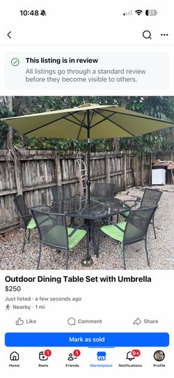 8 Piece Outdoor Set with Umbrella