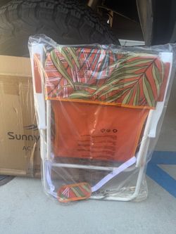 sunnyfeel Polyester Orange Folding Beach chair