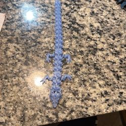 articulated 3d printed dragon ice blue color