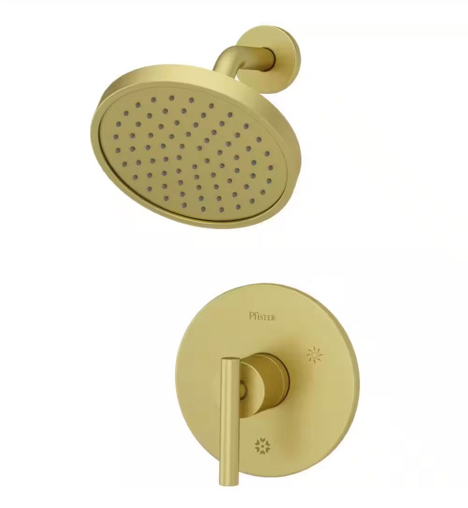 Pfister Contempra 1-Handle Shower Faucet Trim in Brushed Gold (Valve Not Included)