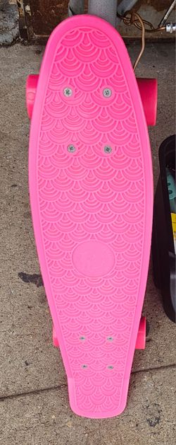 Pink skateboard