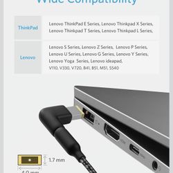 Anker Type-C to DC Power Cord (4 mm X 1.7 mm), 6ft Powerline USB-C to DC Cable for Lenovo laptop