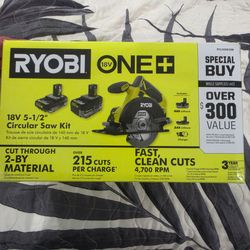Ryobi 18v 5-1/2 circ saw kit