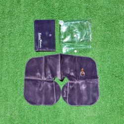 Kaimin Makura Travel Pillow Air Inflatable Compact Packable Soft Fuzzy VTG NOS