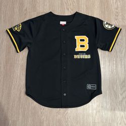 Size Large - Mitchell & Ness NHL Hockey Baseball Jersey Boston Bruins - Vintage Retro Sportswear New Era