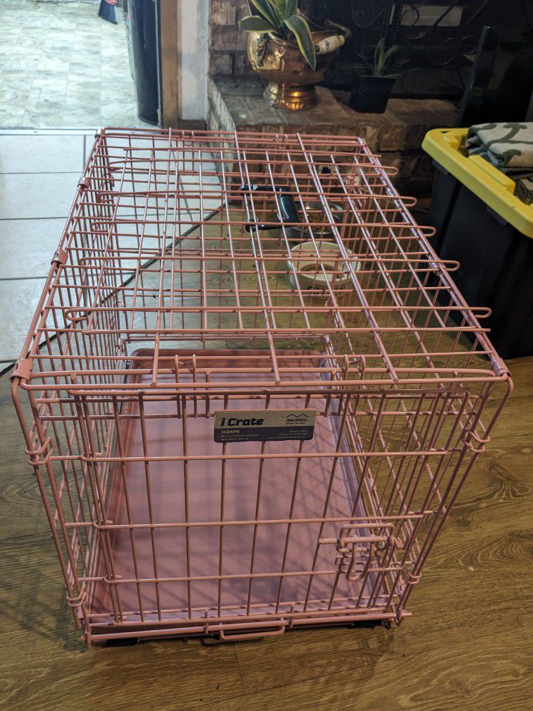 Pink Midwest Crate For Small Dog