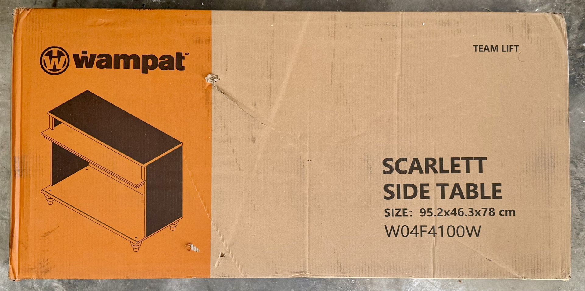Wampat Scarlett Side Table (in Box And New!)