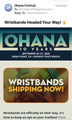 Ohana Fest Festival for Sunday 2026 Pearl Jam