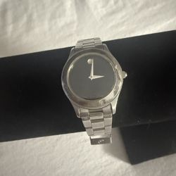 ⌚ Ladies Movado Watch – Classic Silver & Black
