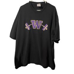 Washington Huskies Shirt Men 3XL Black NCAA Lightweight Weightlifting Gym Tee