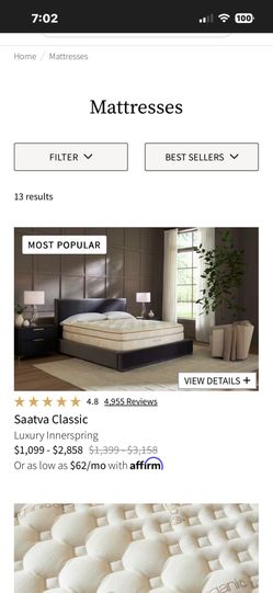 Saatva King Mattress