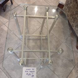2 Glass End Tables 