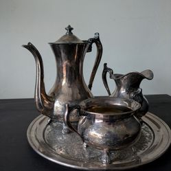 Vintage 4 Piece Tea Set - Silver Plated - Superior Silver Company