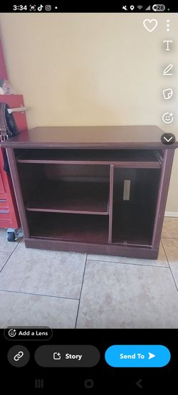 Dark Wood desk/stand