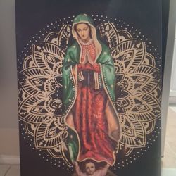 Hand Made Painted Vergin Mary Canvas Art By DJ CLASSIC 