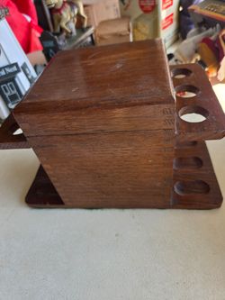 AZTEC solid hardwood tobacco pipe stand, storage