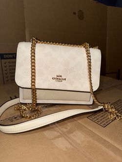 Coach Klare Crossbody Bag White Chalk / Gold Chain Strap
