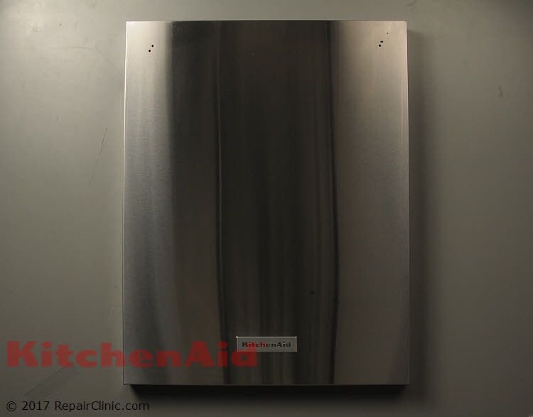 Dishwasher door panel Stainless Steel. Kitchenaid Whirlpool