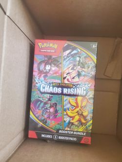 Pokemon Pokmon TCG Mega Evolution Chaos Rising Booster Bundle, 6 Booster Packs