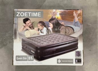 NEW IN BOX - ZOETIME Queen Size Air Mattress with Built-in Pump