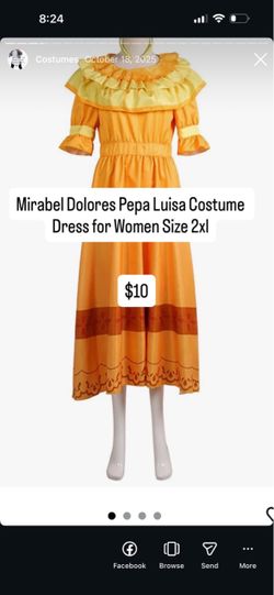 Encanto Costume Dress Women's 2XL