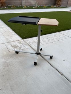 Adjustable Height Rolling Laptop Cart w/ Tilting Top